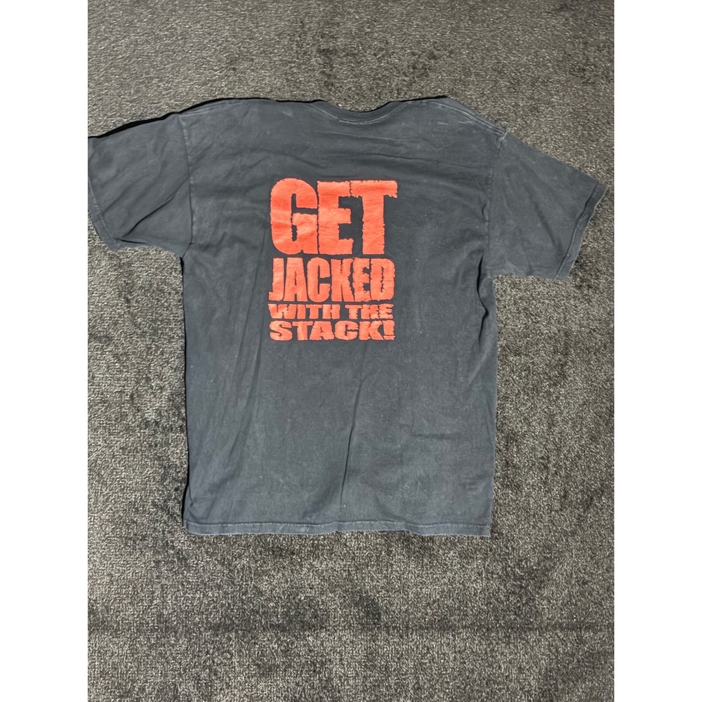 Vintage Nitro-Tech Cell-Tech Get Jacked With The Stack T-Shirt Black XL Gym Tee